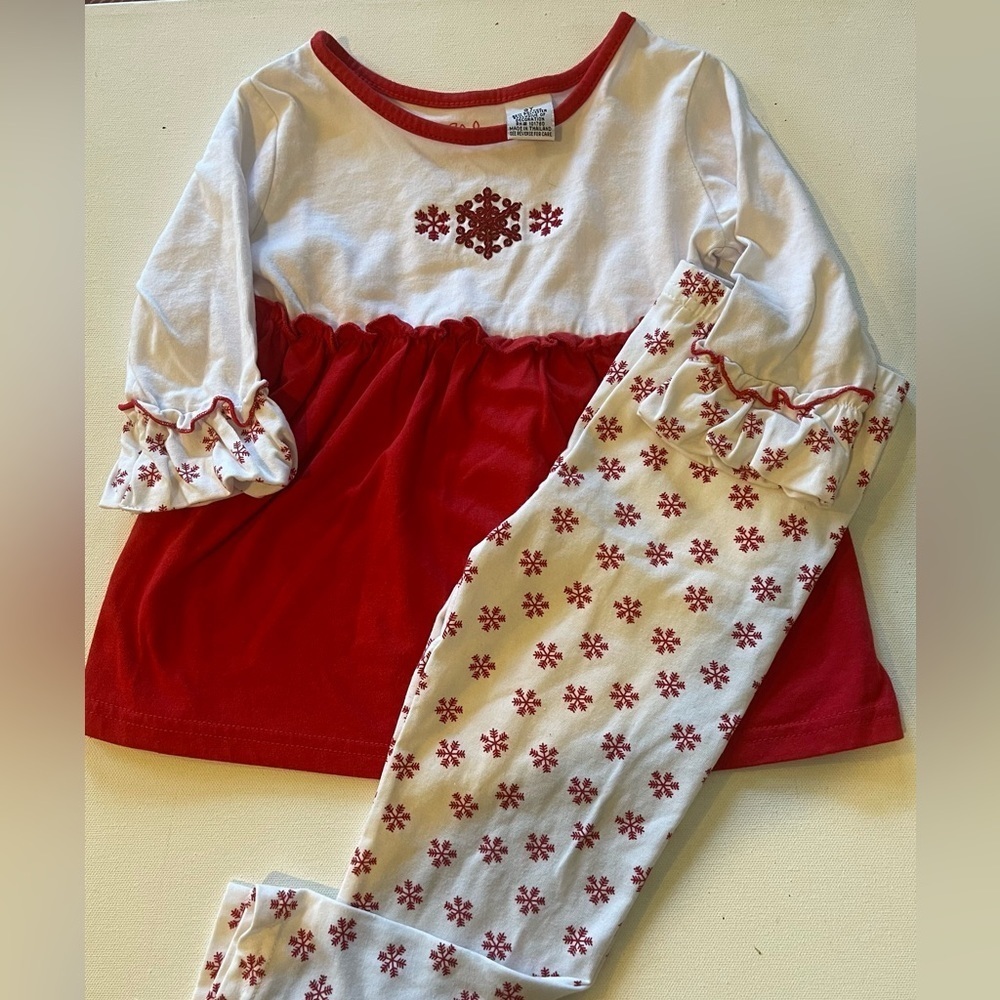 Ellemenno Christmas holiday sequin set for girls